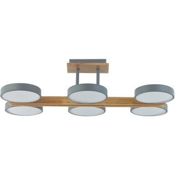 Потолочная люстра LUMION PLATO 8031/108CL LEDIO LN25 LED 108W 3000-6000К 220V серый, дерево/металл, акрил
